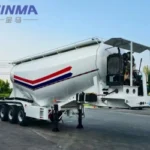 Bulk cement transport semi-trailer